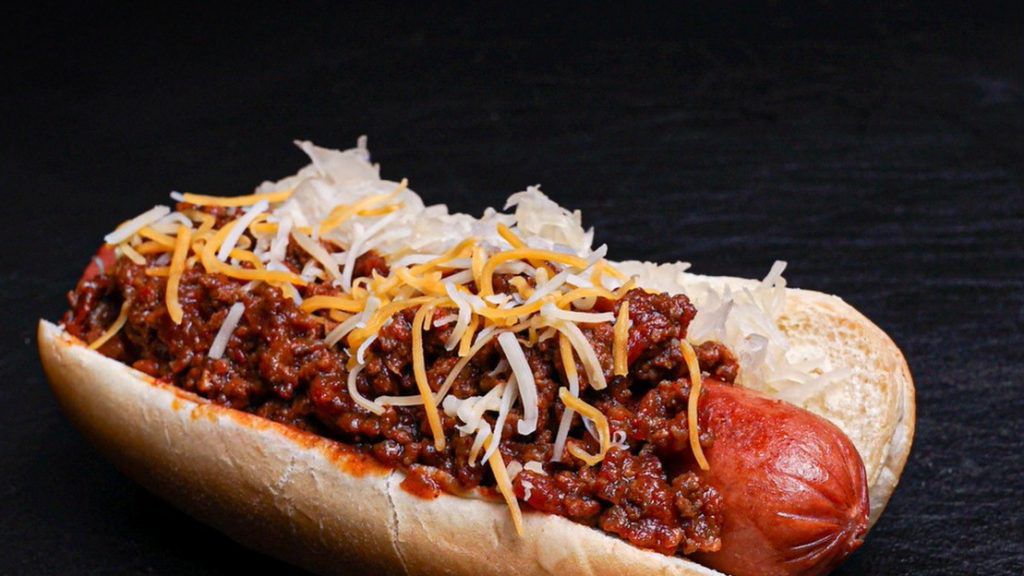 Tony B's chili dog